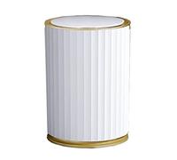 Automatic Sensor Trash Can - Round Gold Recycling Bin with Induction Lid Elegant Waste Container for Home Use Smart and Stylish Garbage Solution