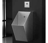 Automatic Sensor Urinal Toilet - Wall-Mounted Men's Flushing Urinal in 304 Stainless Steel with Intelligent Induction Design - Elegant Rose Gold Finish for Family Bathrooms
