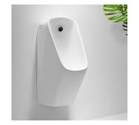 Automatic Sensor Urinal, Wall Mounted Ceramic Toilet for Men, Spill Proof Nighttime Use for Home Hotel