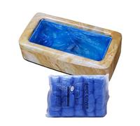 Automatic Shoe Cover Dispenser, Automatic Shoe Covers Dispenser with 100 Pieces Disposable Cover for Indoors, Dustproof Boot Cover, Home, Office, Factory, Hospital, Supermarket, Beige Faux Marble