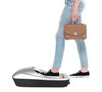 Automatic Shoe Cover Dispenser Machine with 1Roll Overshoe Film Shoe Wrapping Machine, with Anti-slip Pads, For Homes, Offices, Stores, Supermarkets, 500 Times Per Roll, 60 * 28 * 17cm(Silver)