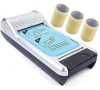 Automatic Shoe Cover Dispenser Machine with 3 Rolls Film Refill Disposable Portable Shoes Film Machine(4-silver)