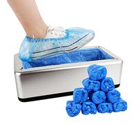 Automatic Shoe Cover Dispenser, Portable Shoe Cover Dispenser with Disposable Plastic Boots and Shoe Covers for Home, Office, Factory (100 PCS)
