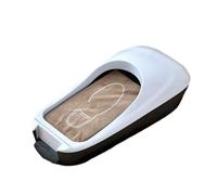 Automatic Shoe Cover Dispenser, Waterproof and Non-Slip, 600 Disposable Covers for Men's Shoes up to Size 12, Great Home, Office, Factory Indoor Use(White A)