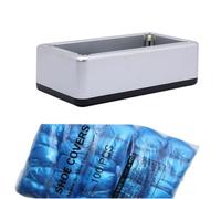 Automatic Shoe Cover Distributor, Automatic Shoe Cover Distributor with 100 Pieces Shoe Covers, ABS, for Laboratory, Home, Office, Factory, Shop, silver