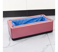 Automatic Shoe Covers Dispenser Simple Fast, Non Slip Durable Overshoes Machine For Indoor Office Workplace, With 200PCS Shoe Covers, Fits Most US Shoes Size 6.5-11 Men/5-8.5 Women(Pink)
