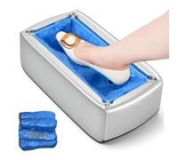 Automatic Shoe Covers Machine Dispenser Set with 200pcs Non-slip Disposable T-Buckle Plastic Shoe Covers,Boot Cover Waterproof,Dust-Proof Fits One Size for Home,Office,Factory,Hospital