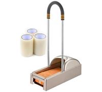 Automatic Shoe Film Machine, Disposable Shoes Cover Dispenser with 3 Rolls Film Refill Shoe Wrapping(2-champagne)