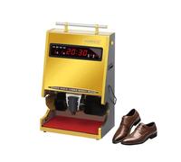 Automatic Shoe Polisher with Dual Brushes, Electric Shoe Polishing Machine for Leather, Hands-Free Shine, Time Display for Home or Hotel Use