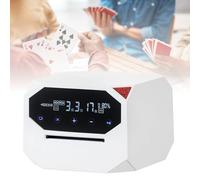 Automatic Shuffler and Dealer, Electric Card Shuffling and Dealing Machine for 1-2 Decks, 180° 360° Rotating Support 8 Players, Portable Card Shuffler for Poker, Blackjack, UNO, Texas Holdem (White)
