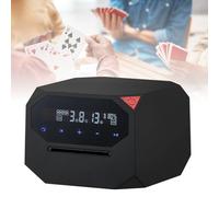 Automatic Shuffler and Dealer, Electric Card Shuffling and Dealing Machine for 1-2 Decks, 180° 360° Rotating Support 8 Players, Portable Card Shuffler for Poker, Blackjack, UNO, Texas Holdem (Black)