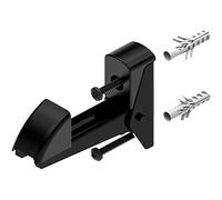 Automatic Shutter Stop - Door and gate - with Screws and dowels - Stop Closure for Safety Locking of The Shutter - Maximum Thickness 50 mm - Material Aluminium Colour Black