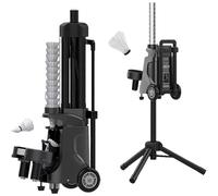 Automatic Shuttlecock Launcher, Badminton Ball Machine, Holds 52+ Balls, Solo Practice Trainer