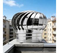 Automatic Silent Roof Ventilating Fan, 304 Stainless Steel, All Weather Design for Chimney Outlet, Easy to Install, 1200mm/47in