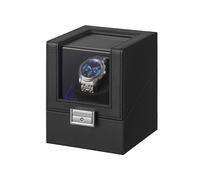 SONGMICS Automatic Single Watch Winder Box with Quiet Motor, for 1 Watch, with LED Light, Adjustable Pillow, Lock, 4 Winding Settings, Includes a USB-C Charging Cable, Black JWB030B01