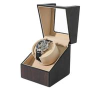 Automatic Single Watch Winder Box for Rolex, Self Winding Rotating Wooden Watch Case, Battery or USB Powered, Present for Men and Women, Quiet Mabuchi Motor(Walnut)