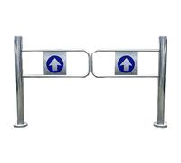 Automatic SingleSwing Stainless Steel Door 90° Opening Security Barrier for Libraries Factories & Warehouses Silver 60 x 97 cm & Easy to Install