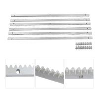 Automatic Sliding Front Rack Pinion Track, 6pc 1m Galvanized Toothed Track Rail Compatible with Motor, for Most Sliding Doors and Linear Sliding Doors of Villas Mansions Parks Factories