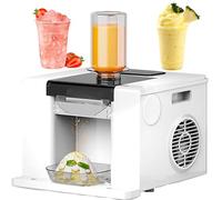 Automatic Snowflake Ice Machine, Electric Crushed Snow Cone Shaver, 60kg/Day Air Cooling, Fast Cooling for Food Truck, Restaurant, Milktea Shop