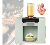 Automatic Snowflake Ice Machine Electric Crushed Snow Cone Shaver Automatic Electric Ice Crusher for Food Trucks Restaurants Milk Tea Shops and Households