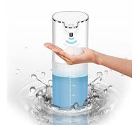 Automatic Soap Dispenser,400ML IPX5 USB Rechargeable Non Touch Electric Foam Soap Dispenser, Wall Mounted with 4 Adjustable Levels with Infrared Sensor for Kitchen, Bathroom