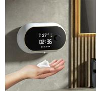 Automatic Soap Dispenser, 450ML Automatic Liquid Foam Soap Touchless Dispenser, Can Display The Time, Indoor Temperature, Suitable For Home, Hotel(Foam White)