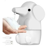 Automatic Soap Dispenser Elephant Shape Foaming Soap Dispenser 250ML 2 Modes USB Rechargeable Cute Animal Touchless Hand Soap Dispenser for Kids Bathroom White