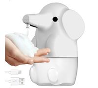 Automatic Soap Dispenser Elephant Shape Foaming Soap Dispenser 250ML 2 Modes USB Rechargeable Cute Animal Touchless Hand Soap Dispenser for Kids Bathroom White Automatic Soap Dispenser