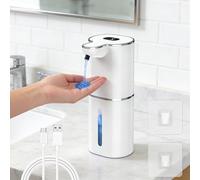 Automatic Soap Dispenser,Etopgo 380ml Rechargeable Wall Mounted Touchless Liquid Soap Dispenser with 6 Adjustable Levels,Digital Display,Sensor,IPX5 Waterproof for Bathroom,Kitchen