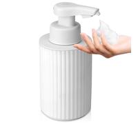 Automatic Soap Dispenser Foaming Touchless: 9oz White Plastic - Rechargeable Electric Smart Auto Foam Soap Dispenser - Hand Dish Bathroom Kitchen