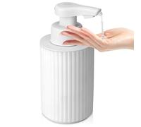 Automatic Soap Dispenser Liquid Touchless: 9oz White Plastic - Rechargeable Electric Smart 3 Level Adjustable Auto Hand Soap Dispenser - Dish Bathroom Kitchen