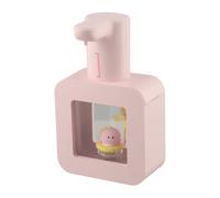 Automatic Soap Dispenser Touchless Foam with Cute Pet Design - 400ml Rechargeable Motion Sensor Liquid Dispenser for Bathroom Kitchen Wall Mount or Desktop Pink Yellow(Pink)
