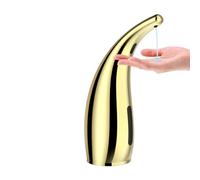 Automatic Soap Dispenser Touchless Modern Minimalist Magnetic Charging Infrared Inductio Kitchen and Bathroom Soap Pump 10oz/300ml Gold (Golden)