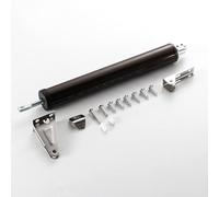 Automatic Soft Close Door Closer - Adjustable Stop Buffer for Smooth Quiet Operation - Brown Furniture Hardware for Easy Installation and Enhanced Door Control