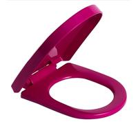 Automatic Soft-Close Toilet Seat D-Shaped Polypropylene Lid Quick-Release Function for Easy Cleaning 36x47cm Purple Durable and Stylish Bathroom Accessory