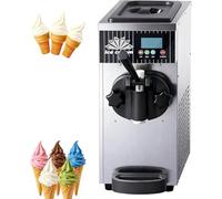 Automatic Soft Serve Ice Cream Maker 450W, 3.5L Tank LCD Display Self-Cleaning, Rapid Freeze for Yogurt Gelato Party Home Use, Stainless Steel Body