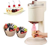 Automatic Soft Serve Ice Cream Maker, Compact Kitchen Appliance for Homemade Frozen Yogurt, Gelato, Sorbet, and DIY Desserts