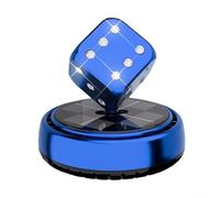 Automatic Solar Air Freshener Diffuser for Cars Unique Dice Shape with Sustainable Fragrance Release (blue)