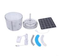 Automatic Solar Cat Water Fountain 2 Litre Large Capacity Pet Drinking Station with Adjustable Nozzles(Transparent)