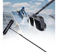 Automatic Solar Panel Cleaning Brush with Extendable Pole, Efficient Rolling Brush for Easy and Safe Panel Maintenance
