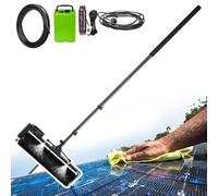 Automatic Solar Panel Cleaning Kit - 360° Rotating Brush & Telescopic Rod, 60cm Water Fed Pole with 10m Hose - Ideal for Factory Roofs, 3.5m/11.4ft Battery Version