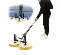 Automatic Solar Panel Cleaning Kit - Dual Head Rotary Brush With Adjustable Extension Rod, Lithium Battery Powered, Dry/Wet Cleaning350 RPM 110V/240W Electric Cleaner(Lithium,3.5m)