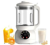 Automatic Soy Milk Machine with 10 Blades, One Button Start, 12 Hour Smart Reservation for Homemade Plant Milk, Oats, Almonds, Juice