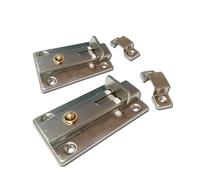 Automatic Spring Door Bolt Latch - Durable Stainless Steel Lock for Wooden Doors - Ideal for Bathroom & Bedroom Use 1pc(4in)
