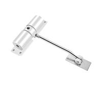 Automatic Spring Door Closer Adjustable Door Spring Closer Door Closer for Interior Door with Adjusting Rod and Screws (White)