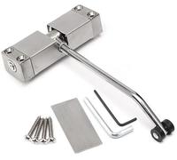 Automatic Spring Door Closer Adjustable Security Locks Home Surface Mounted Stainless Steel