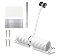 Automatic Spring Door Closer, Gate Spring Closer Adjustable Gate Closer, Soft Door Closer Heavy Duty with Rod and Screws Door Spring, Door Closers for Interior Door Commercial & Home Use (White)