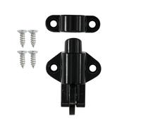 Automatic Spring Latch - Heavy Duty Black Aluminium Alloy, Reliable Self-Closing Design, Strong Load Bearing, Smooth Pull Ring Function | Window Gate Security Bolt Latch with Spring Bounce Mechanism