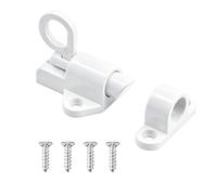Automatic Spring Latch Lock, Aluminium Alloy Spring Loaded Door Latch With Screws, Pull Ring Door Bolt For Attic, Loft, Ceiling, Home Garage, Shed, Barn, Window, Fence, Drawer, Cabinet