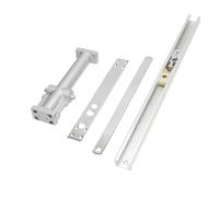 Automatic Spring Loaded Door Closer, 2 Pcs Adjustable Hydraulic Automatic Door Closer for 40-65kg Doors Silver 460x21mm(Circular)